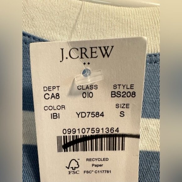 J.Crew Striped Long-Sleeve Tee - NWT - Picture 5 of 6